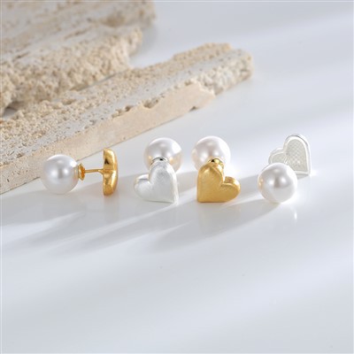 موتی اور دل کی بالیاں